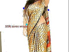 Telugu aunty saree satin saree  mating videotape part 1 4